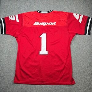 Snap-on‎ Tools Racing Jersey Mens 2XL Red Mesh Mechanic Workwear Logo Shirt